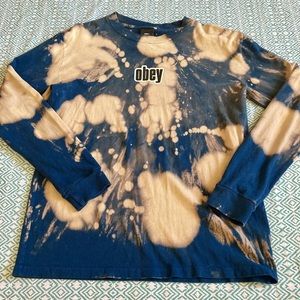 OBEY oversized long sleeve tie dye
